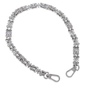LOUIS VUITTON Chain Shoulder Strap metal 23.6"" Silver LV Auth 150644